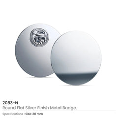 Custom Printed Round Flat Metal Badges – 30mm Butterfly Clutch or No Attachment | Corporate Award & Recognition Gift | UAE Delivery | Yalla Printing UAE