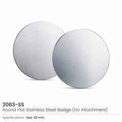 Custom Printed Round Flat Metal Badges – 30mm Butterfly Clutch or No Attachment | Corporate Award & Recognition Gift | UAE Delivery | Yalla Printing UAE