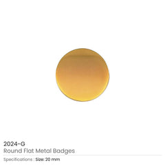 Custom Printed Round Flat Metal Badges 20mm | Corporate Award & Recognition Gift | UAE Delivery | Yalla Printing UAE