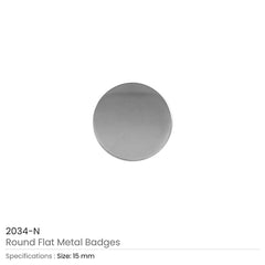 Custom Printed Round Flat Metal Badges - Stainless Steel | Corporate Award & Recognition Gift | UAE Delivery | Yalla Printing UAE