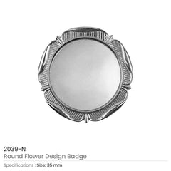 Custom Printed Round Flower Design Logo Badges | Corporate Award & Recognition Gift | UAE Delivery | Yalla Printing UAE