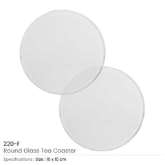 Custom Printed Round Glass Tea Coasters | Exhibitions, Conferences, Corporate Events | Yalla Printing UAE