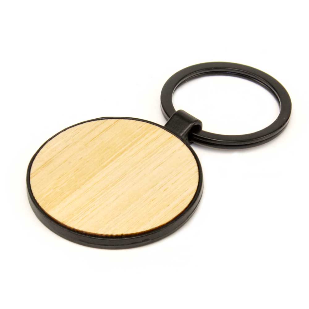 Metal Keychain with Bamboo – Yalla Printing UAE