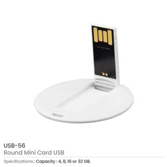 Custom Printed Round Mini Card USB | Exhibitions, Conferences, Corporate Events | Yalla Printing UAE