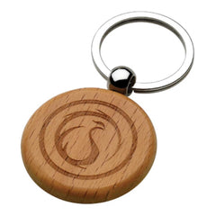 Custom Printed Round Wooden Keychains | Logo Branding Corporate Gift | UAE Delivery | Yalla Printing UAE