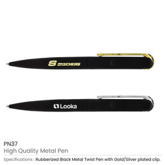 Custom Printed Rubberized Metal Pens | Logo Branding Corporate Gift | UAE Delivery | Yalla Printing UAE
