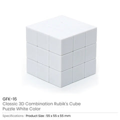 Promotional Rubik's Cube Puzzles White | Restaurant & Takeaway Branding – Yalla Printing UAE