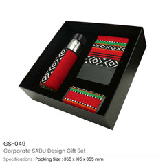 Custom Printed Sadu Design Corporate Gift Sets With Bottle Notebook Powerbank - Cardboard / Corrugated Board | Custom Packaging Printing | Free Design Support | Yalla Printing UAE