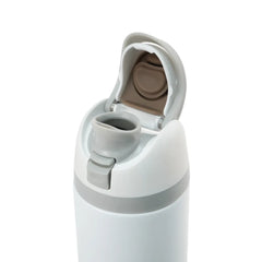Custom Printed Ss Bottles With Straw & Push Button Lid - Double - Wall Vacuum, 1Liter - Stainless Steel | Exhibitions, Conferences, Corporate Events | Yalla Printing UAE