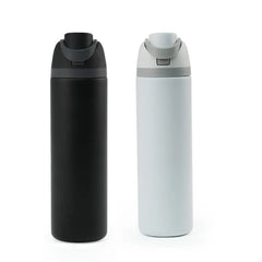 Ss Bottles With Straw & Push Button Lid - Double-wall Vacuum, 1liter | Logo Branding Corporate Gift | UAE Delivery | Yalla Printing UAE