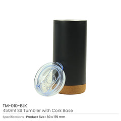 Custom Printed Travel Tumbler with Cork Base 450ml Stainless Steel - Ramadan Gifts | Custom Packaging Printing | Free Design Support | Yalla Printing UAE