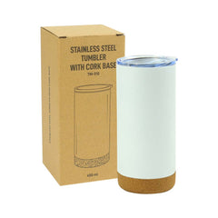 Custom Printed Travel Tumbler with Cork Base 450ml Stainless Steel - Ramadan Gifts | Custom Packaging Printing | Free Design Support | Yalla Printing UAE