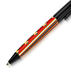 Custom Printed Sadu Design Metal Pens Matte Finish With Twist Action Mechanism And Blue Ink - Stainless Steel | Logo Branding Corporate Gift | UAE Delivery | Yalla Printing UAE