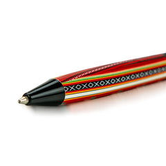 Custom Printed Sadu Design Metal Pens Matte Finish With Twist Action Mechanism And Blue Ink - Stainless Steel | Logo Branding Corporate Gift | UAE Delivery | Yalla Printing UAE
