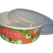 750ml White Salad Bowl with Custom Printed Sleeve | Secure Pasting | Yalla Printing - Yalla Printing