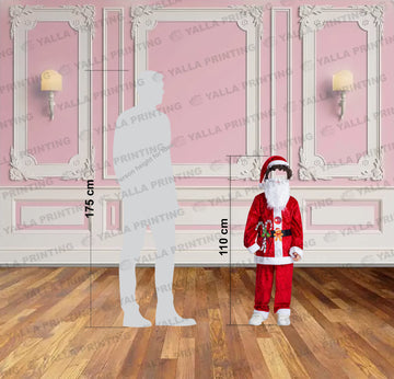 110 cm Santa Boy Cutout Standee – Christmas Foam Board Decoration | Kids Photo Prop | Yalla Printing UAE