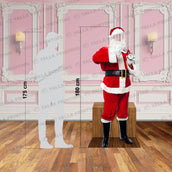 180 cm Life-Size Santa Selfie Standee (Face-In Cutout) – Christmas Foam Board Decoration | Photo Booth Prop | Yalla Printing UAE