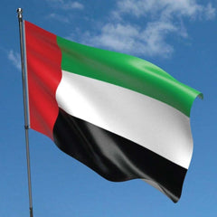 Custom Printed UAE Flags In Satin Material Size 150 X 90 CM | Premium Signage & Display Printing | Free Design Support | Yalla Printing UAE