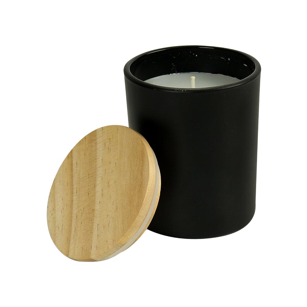 Custom Printed Scented Candles Arabian - Oud And Vanilla Fragrance In Glass Bottle - Bamboo | Logo Branding Corporate Gift | UAE Delivery | Yalla Printing UAE