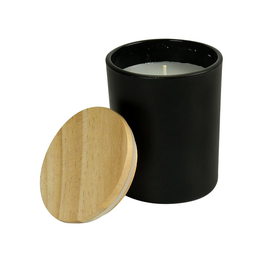 Custom Printed Scented Candles Arabian - Oud And Vanilla Fragrance In Glass Bottle - Bamboo | Logo Branding Corporate Gift | UAE Delivery | Yalla Printing UAE