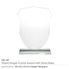 Custom Printed Shield Shaped Crystal Awards | Custom Packaging Printing | Free Design Support | Yalla Printing UAE