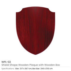 Custom Printed Shield Shaped Wooden Plaque With Box | Exhibitions, Conferences, Corporate Events | Yalla Printing UAE