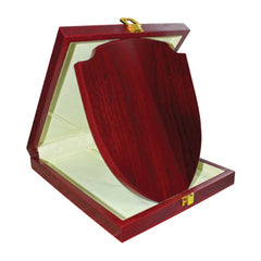 Custom Printed Shield Shaped Wooden Plaque With Box | Exhibitions, Conferences, Corporate Events | Yalla Printing UAE