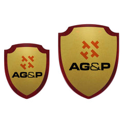 Custom Printed Shield Shaped Wooden Plaque With Box | Exhibitions, Conferences, Corporate Events | Yalla Printing UAE