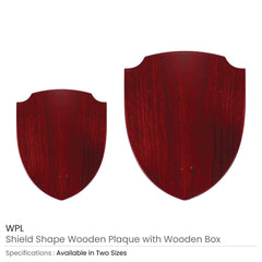 Custom Printed Shield Shaped Wooden Plaque With Box | Exhibitions, Conferences, Corporate Events | Yalla Printing UAE