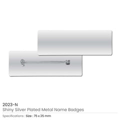 Custom Printed Shiny Gold And Silver Plated Metal Name Badges - Stainless Steel | Logo Branding Corporate Gift | UAE Delivery | Yalla Printing UAE