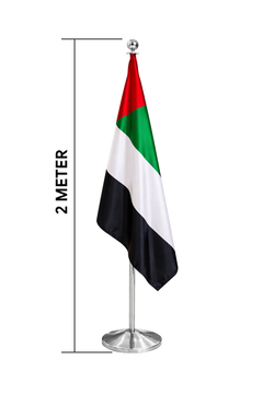 Custom Printed Conference Flag 150 x 100 cm with 2 Meter VIP Pole – Double-Sided Taffeta Satin Fabric Flag | Premium Signage & Display Printing | Free Design Support | Yalla Printing UAE