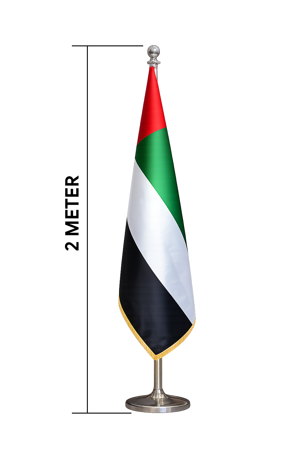 Custom Printed Conference Flag 150 x 100 cm with 2 Meter VIP Pole – Double-Sided Canvas Stiffener Flag | Premium Signage & Display Printing | Free Design Support | Yalla Printing UAE