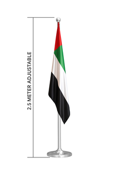 Custom Printed Conference Flag 150 x 100 cm with 2.5 Meter Adjustable VIP Pole – Double-Sided Taffeta Satin Fabric Flag | Premium Signage & Display Printing | Free Design Support | Yalla Printing UAE