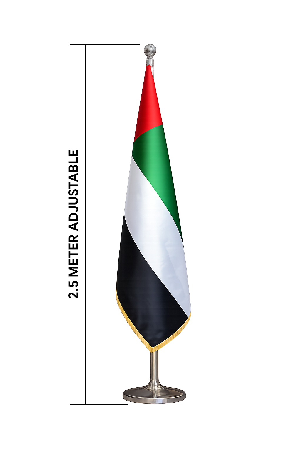 Custom Printed Conference Flag 150 x 100 cm with 2.5 Meter Adjustable VIP Pole – Double-Sided Canvas Stiffener Flag | Premium Signage & Display Printing | Free Design Support | Yalla Printing UAE