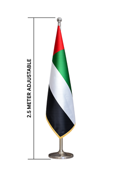 Custom Printed Conference Flag 150 x 100 cm with 2.5 Meter Adjustable VIP Pole – Double-Sided Canvas Stiffener Flag | Premium Signage & Display Printing | Free Design Support | Yalla Printing UAE