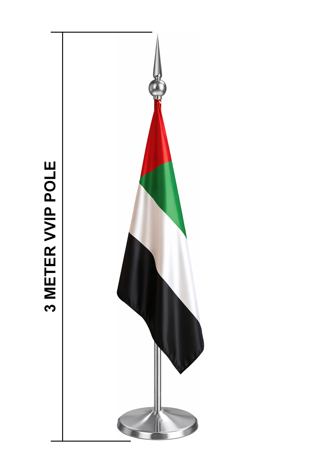 Custom Printed Conference Flag 180 x 100 cm with 3 Meter VVIP Pole – Double-Sided Taffeta Satin Fabric Flag | Premium Signage & Display Printing | Free Design Support | Yalla Printing UAE