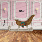 120 × 72 cm Christmas Sleigh Standee – Santa Sleigh Foam Board Cutout | Festive Decoration | Yalla Printing UAE