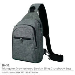 Custom Printed Triangular Sling Crossbody Bags With Headphone Hole | Custom Branded Bag | UAE Delivery | Yalla Printing UAE
