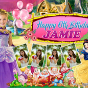 Enchanting Snow White Theme Personalized PVC Flex Banner - Customized Party Decor for Magical Birthdays - Yalla Printing