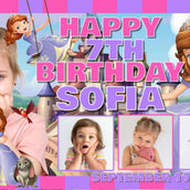 A Royal Celebration Fit for a Princess - Sofia the First Birthday Banner - Yalla Printing
