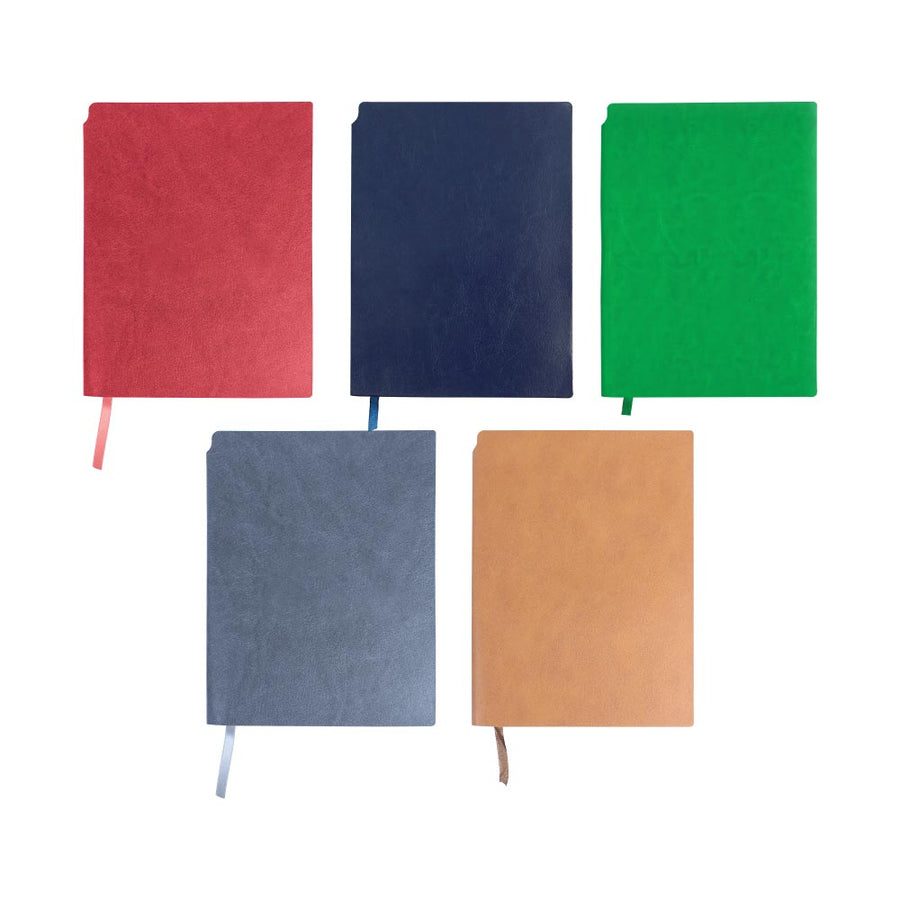 Soft PU Leather A5 Notebooks with Ribbon Bookmark – Yalla Printing UAE