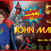 Web-Slinging Spider-Man Adventure" Personalized Birthday Banner - Swing into Action! - Yalla Printing