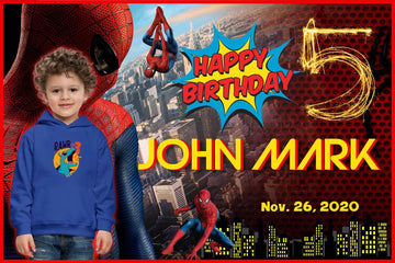 Web-Slinging Spider-Man Adventure" Personalized Birthday Banner – Swing into Action for a Superhero Celebration! | Yalla Printing