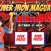 Spider-Man Web-Slinger" Personalized Birthday Banner - Swing into Action - Yalla Printing