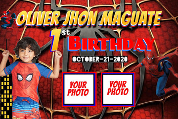 Spider-Man Web-Slinger" Personalized Birthday Banner - Swing into Action