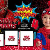 Swing into Action" Personalized Birthday Banner - Join the Spider-Man Adventure! - Yalla Printing