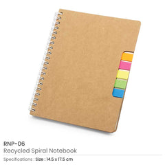 Custom Printed Spiral Notebook With Sticky Note And Pen - Cardboard / Corrugated Board | Logo Branding Corporate Gift | UAE Delivery | Yalla Printing UAE