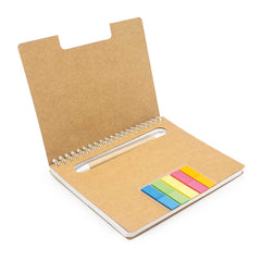 Custom Printed Spiral Notebook With Sticky Note And Pen - Cardboard / Corrugated Board | Logo Branding Corporate Gift | UAE Delivery | Yalla Printing UAE