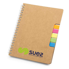 Custom Printed Spiral Notebook With Sticky Note And Pen - Cardboard / Corrugated Board | Logo Branding Corporate Gift | UAE Delivery | Yalla Printing UAE
