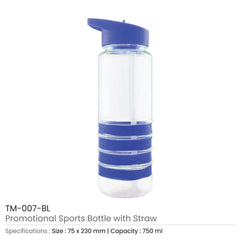 Custom Printed Water Bottle With Straw | Logo Branding Corporate Gift | UAE Delivery | Yalla Printing UAE